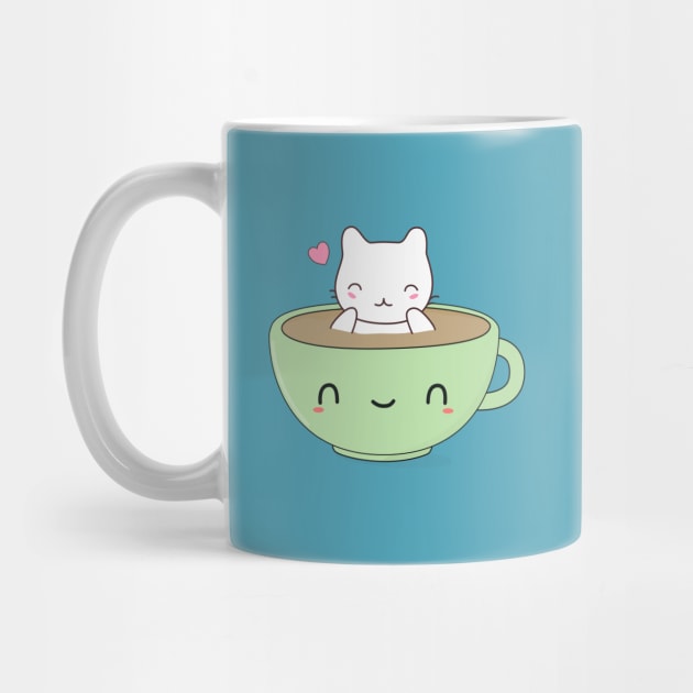 Cute Coffee Cat by happinessinatee